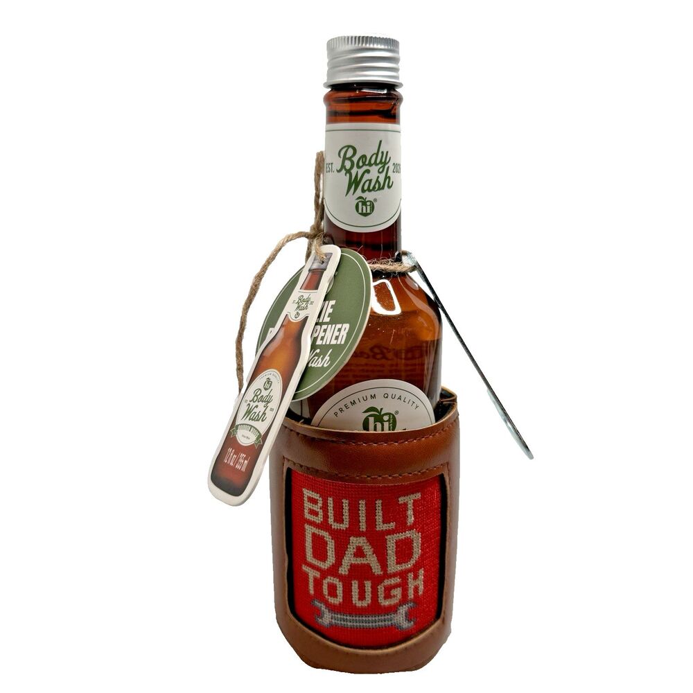 Hi Bourbon Woods Men Body Wash 12oz Bottle Opener Koozie Dad Gift Set NEW
